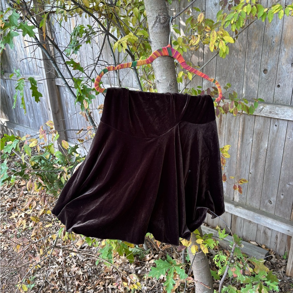 Vintage Black Velvet Skirt